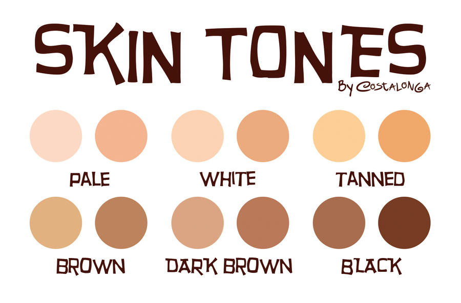 Skin Tones Skin Color Palette Skin Color Chart Colors For Skin Tone