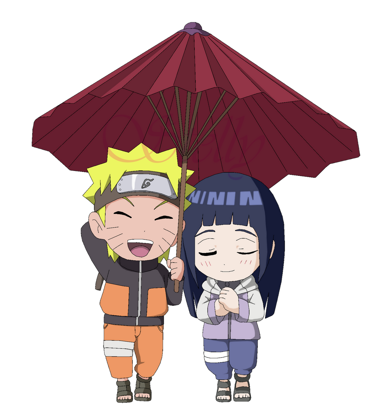 Naruto e Hinata Chibi - Lineart Colored by DennisStelly on ...