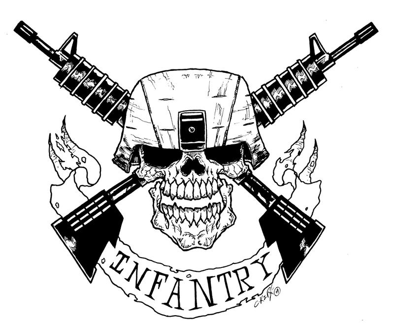 Infantry Skull by ckirkillustr8 on DeviantArt
 Infantry Skull Tattoo