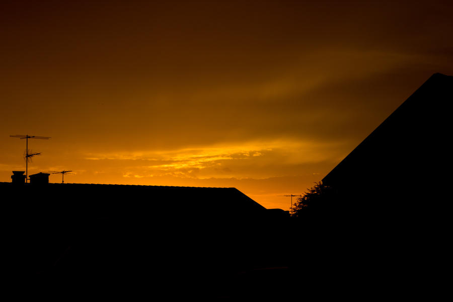 Sunset in suburban environment by sertion on DeviantArt