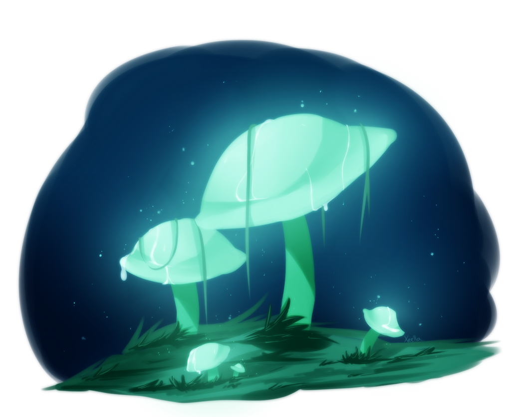 Ada & Wyn, a fény formái Glow_mushrooms_doodle_by_xeella-d64ll6x