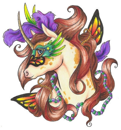 l'unicorn de mardi gras by teera-misu