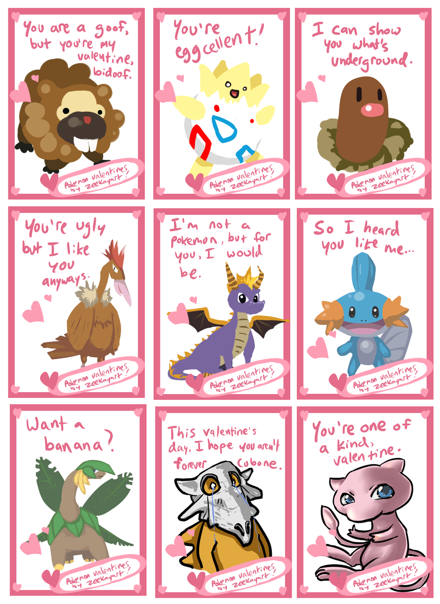 pokemon valentines part 2 by ZeeKayArt on DeviantArt