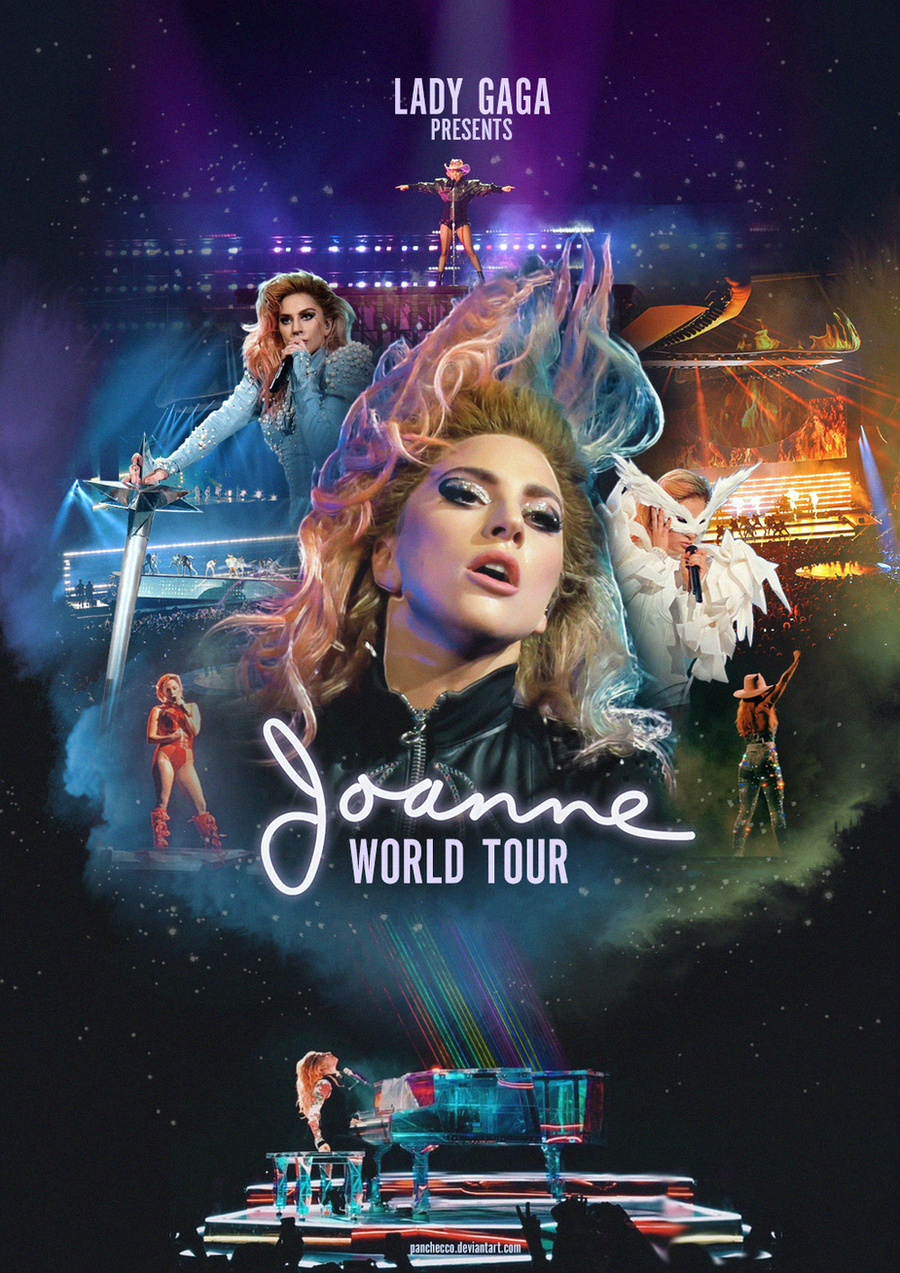 Joanne World Tour Poster Fan Art Gaga Daily