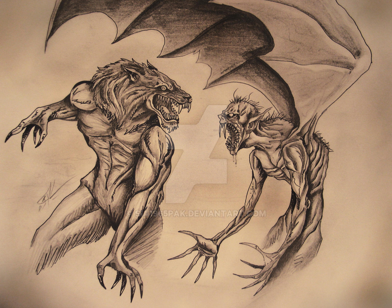 Vampire VS Werewolf by Draugr on DeviantArt