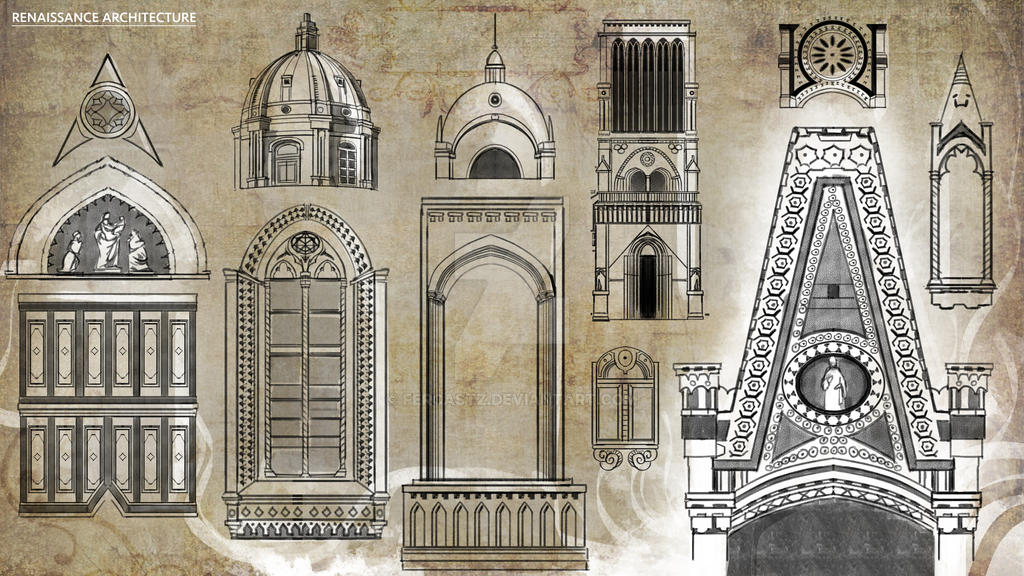 Renaissance Architecture Sketches by fercastz on DeviantArt