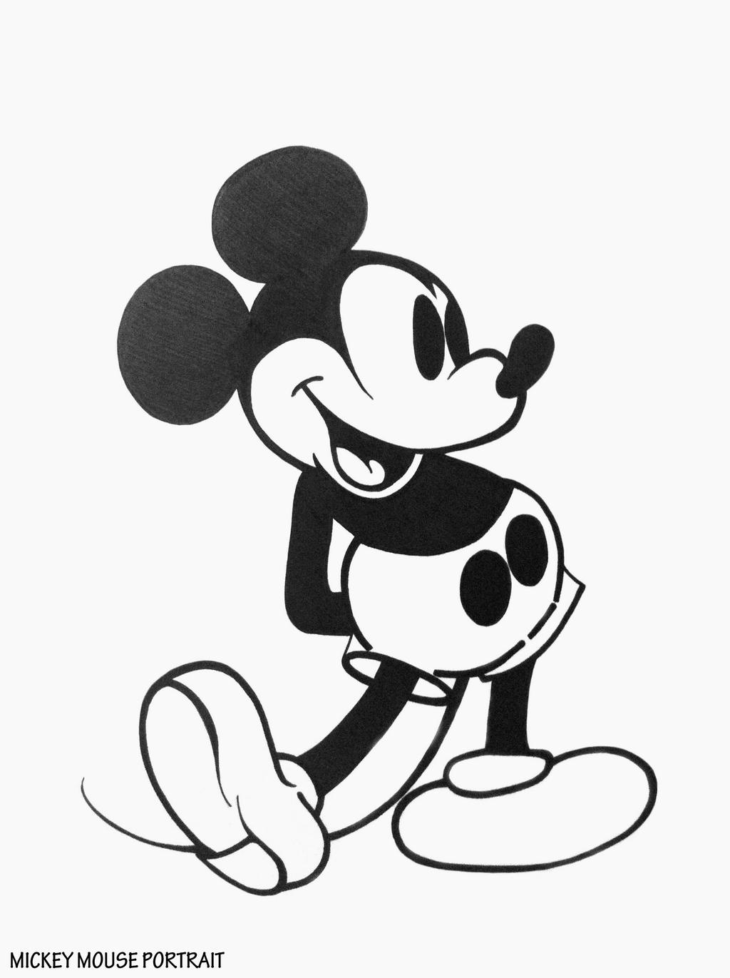 Mickey Mouse Drawing By Bluepencils D5zqk9f 