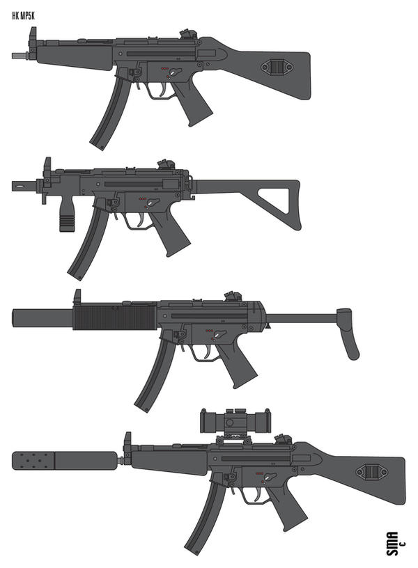 HK MP5 and Variants by MunkenDronkey on DeviantArt