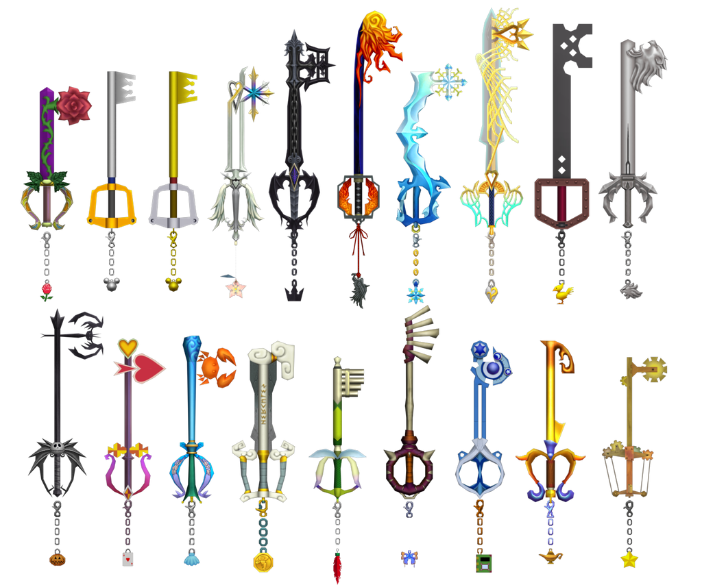 Kingdom Hearts Keyblades by o0DemonBoy0o on DeviantArt