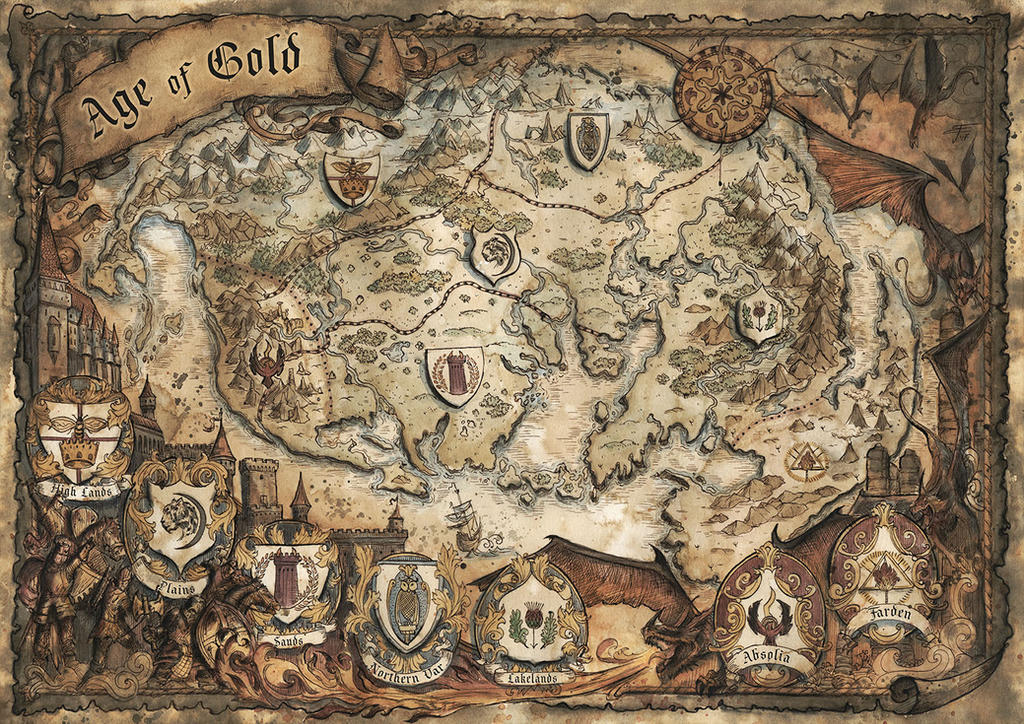 Age of Gold Fantasy Map by FrancescaBaerald