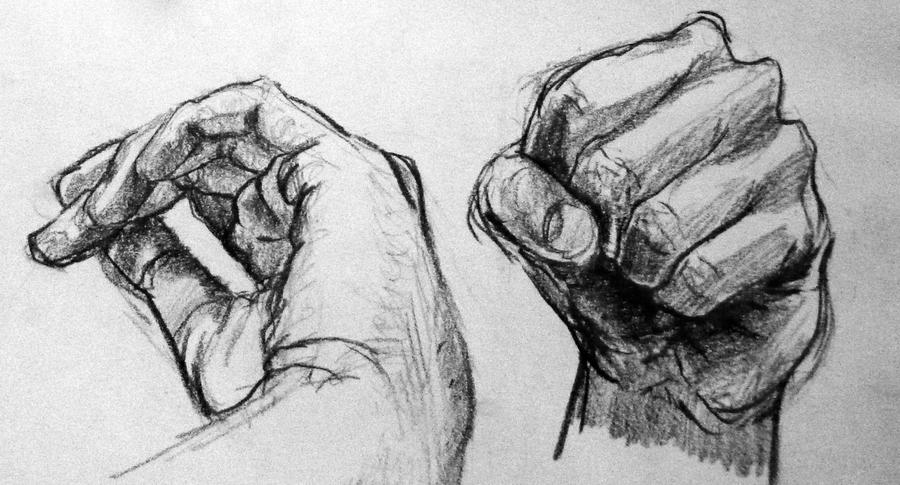 Study of Hands, Charcoal by RLN11 on DeviantArt
