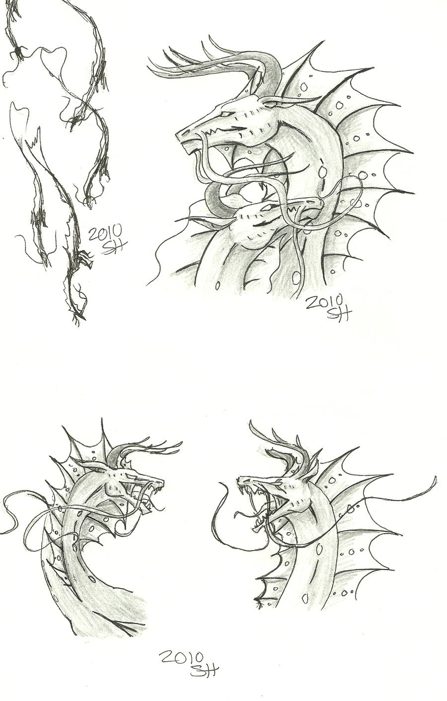 Dimensional Dragon Sketches by AshasCadence on DeviantArt