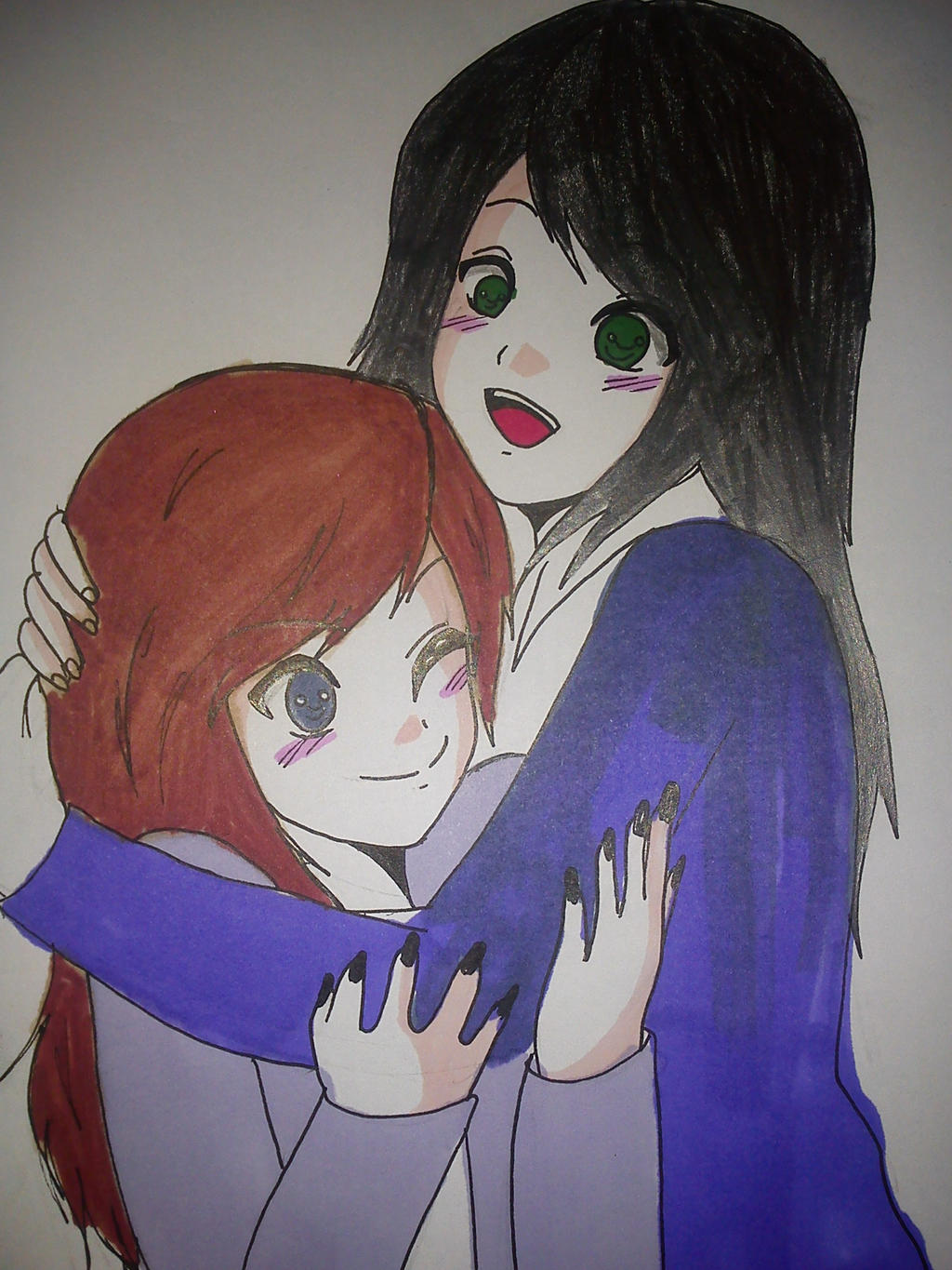 Two Best Friends Hugging Drawing | Division of Global Affairs