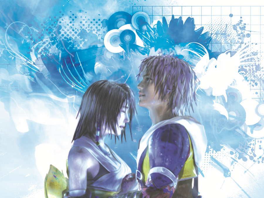 Final Fantasy X Yuna And Tidus Caress By Lumenartist On