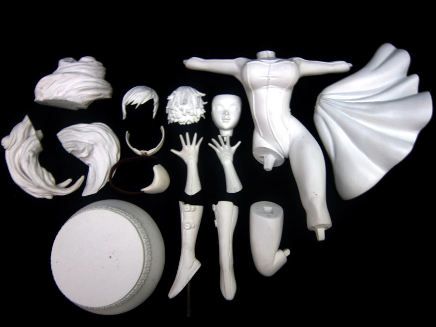 Power Girl Anime-Style 1:6 Scale Garage Kit Pieces by ...