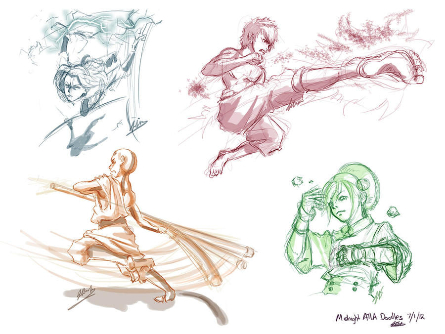 Avatar the Last Airbender: Character Sketches by JD-SPEEDbit